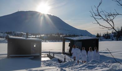 Vinter flytende badstuer