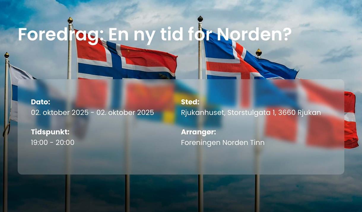 Foredrag med Espen Stedje: En ny tid for Norden?
