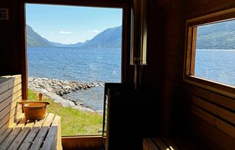 badstue på Sandviken camping