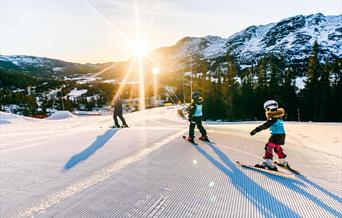 barn på Gausta skisenter