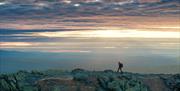 vandrer på Gaustatoppen
