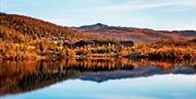 Høst på Gausta og med Gaustablikk Fjellresort i bakgrunn
