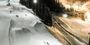 terrengpark på Gausta skisenter om kvelden