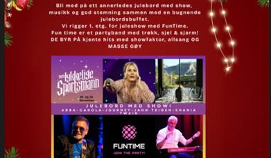 Julebord med show og buffet på Den Lykkelige Sportsmann