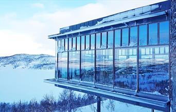 Hardangervidda Nasjonalparksenter om vinteren